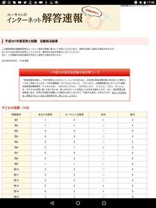 ユーキャンの速報採点サイト利用例