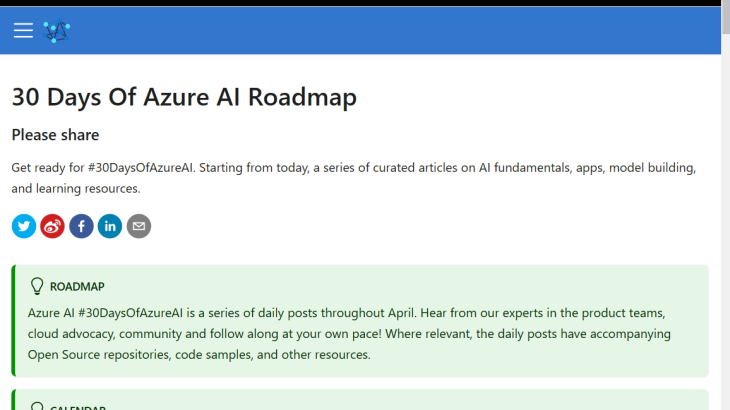 [学習] 30 Days Of Azure AI Roadmap / 1ヶ月で Azure AI 基礎を学ぼう！